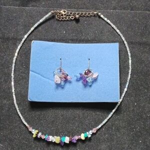 Vintage Avon Semi Precious Nugget Giftset With Bead Accents